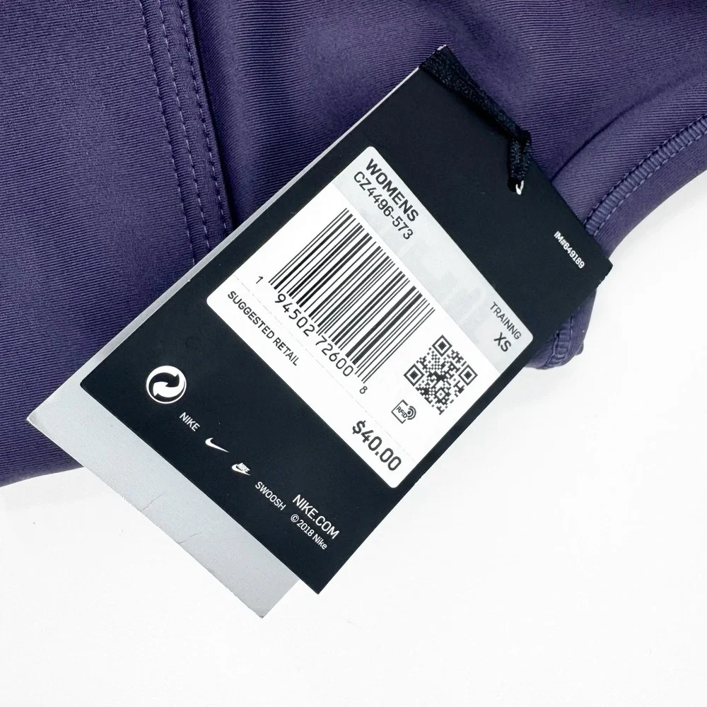 Nike Swoosh Medium Support Sports Bra Purple Racerback CZ4496-573 XS‎